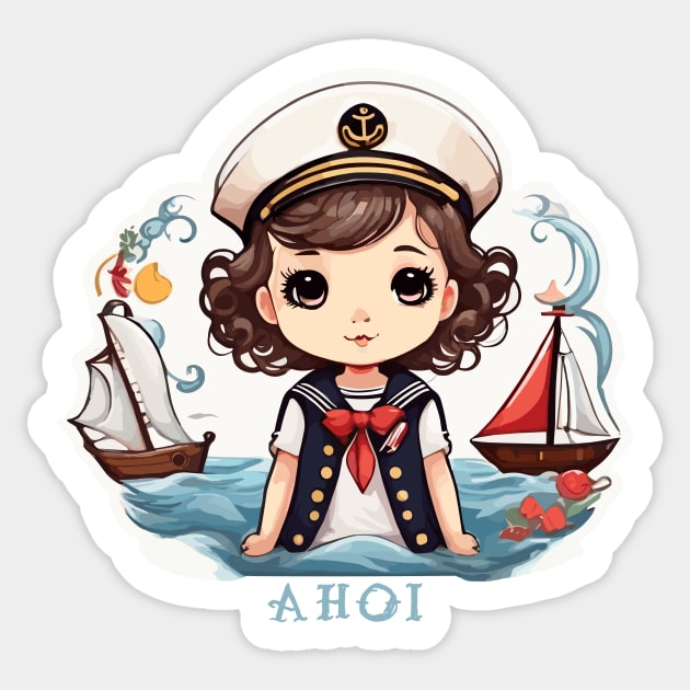 kawaii sailor girl Sticker by Kingrocker Clothing